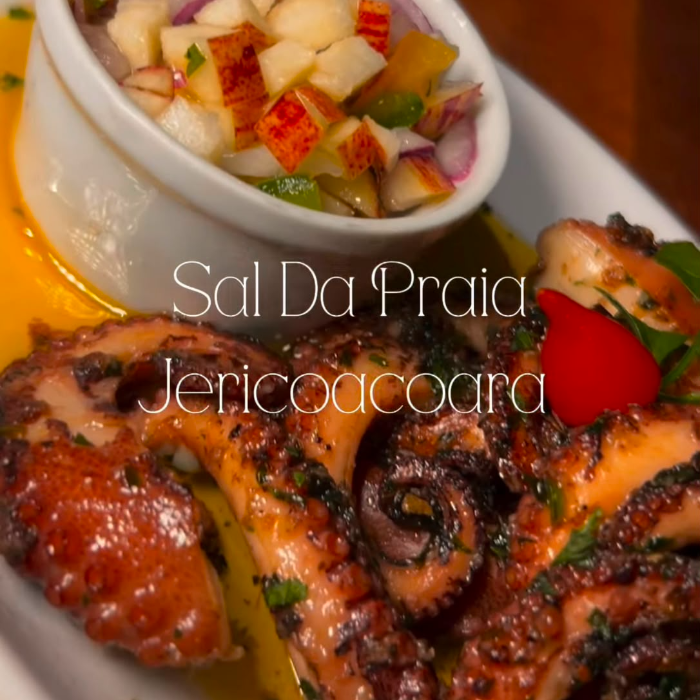 No Restaurante Sal da Praia o Welcome drink é bem regional, na compra de qualquer prato do cardápio, o clientes Duopass ganham com um famoso drink ¨ Canela de Jegue¨ com cachaça regional Jegue Daniel´s , que leva em sua composição laranja desidratada e canela com toque especial da casa